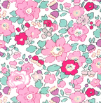 Made With Liberty of London Fabric | Betsy MA Cherry Pink Scrunchie