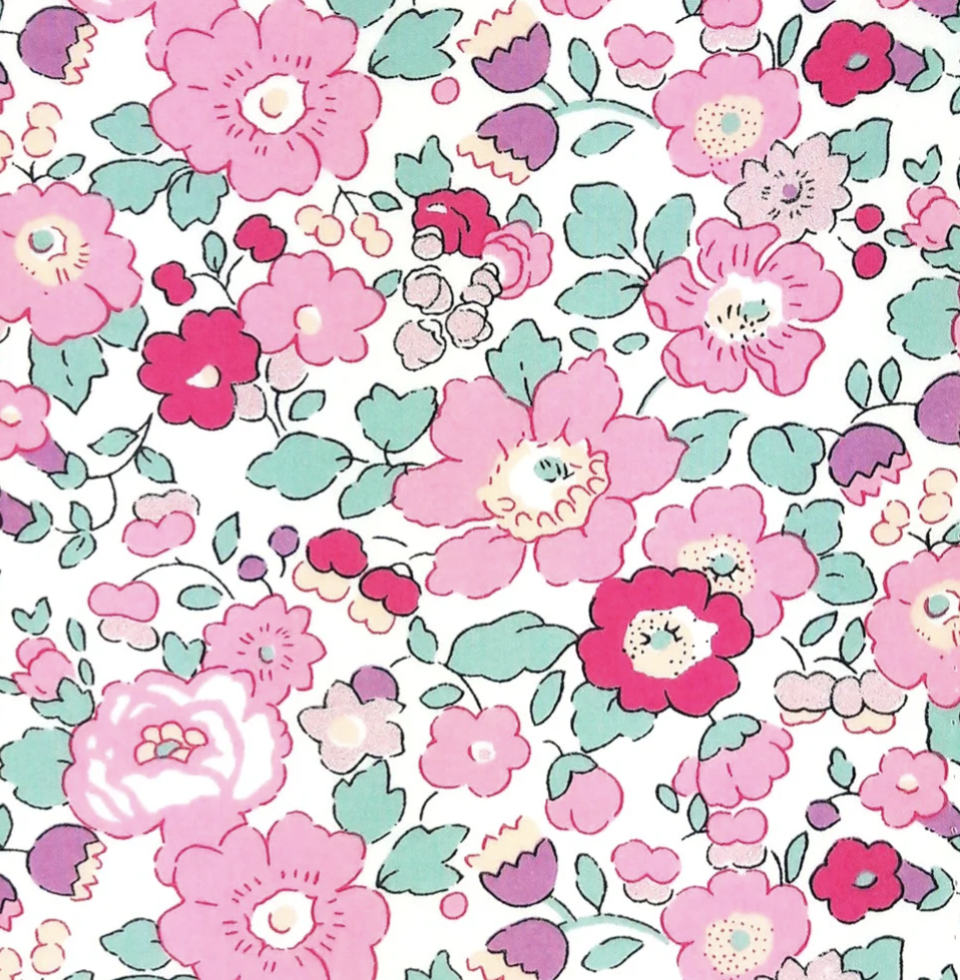 Made With Liberty of London Fabric | Betsy MA Cherry Pink Scrunchie