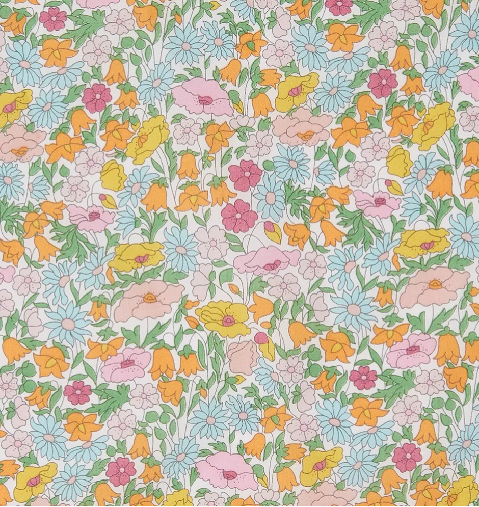 Made With Liberty of London Fabric | Poppy Forest A Yellow Scrunchie