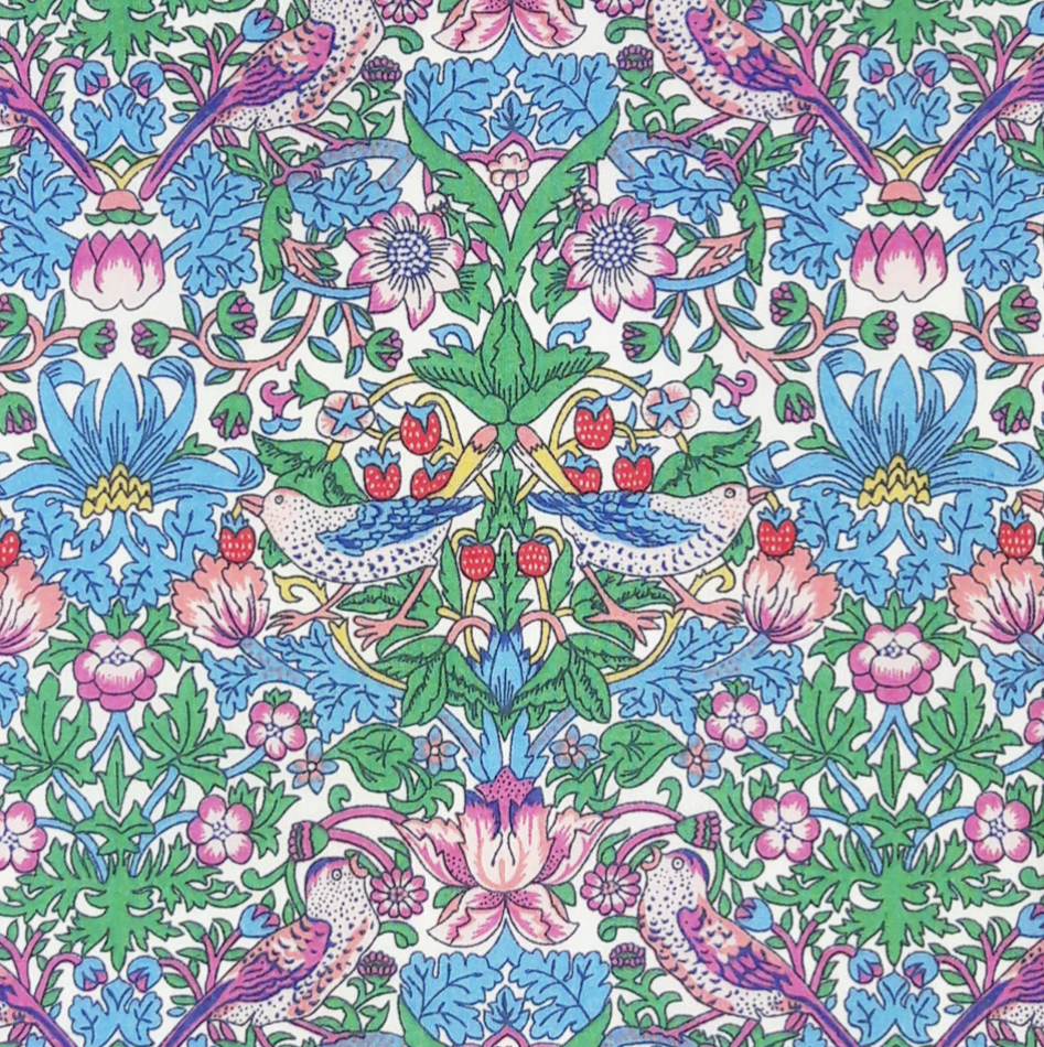 Made with Liberty of London Fabric | Strawberry Thief Spring F Jewel Scrunchie