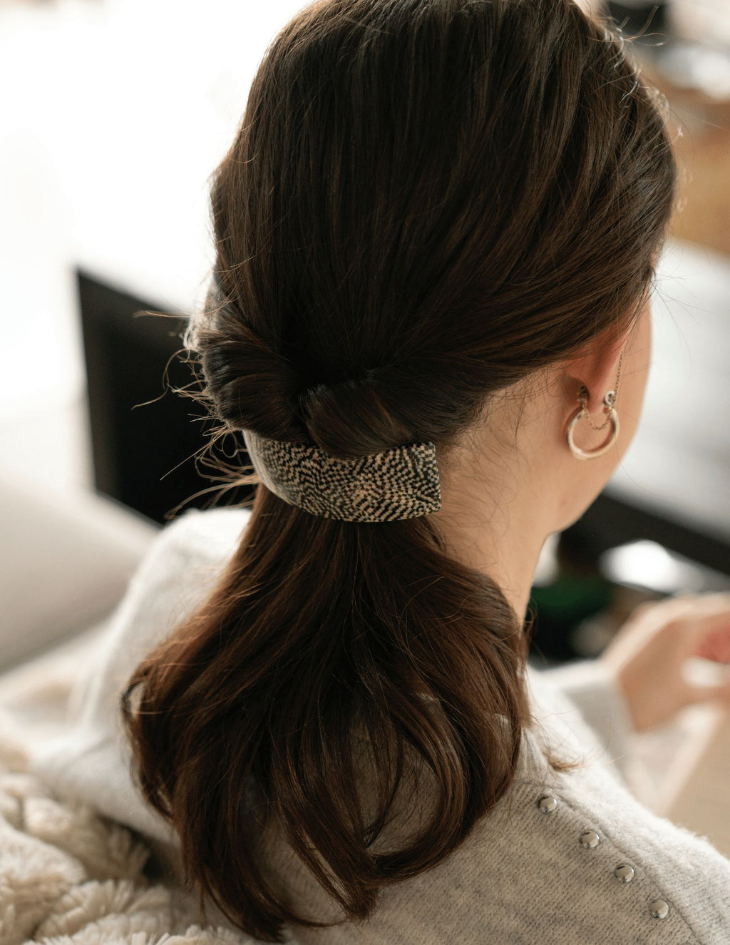 France Luxe Rectangle Volume Barrette – Classic Onyx