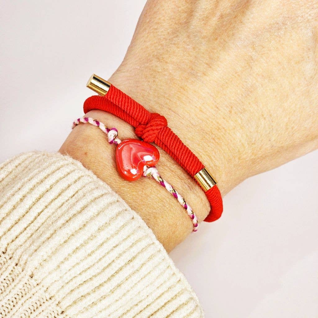 Ibiza Boutique | Red heart bracelet