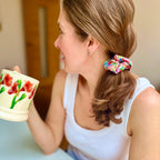Made With Liberty of London Fabric | Betsy MA Cherry Pink Scrunchie