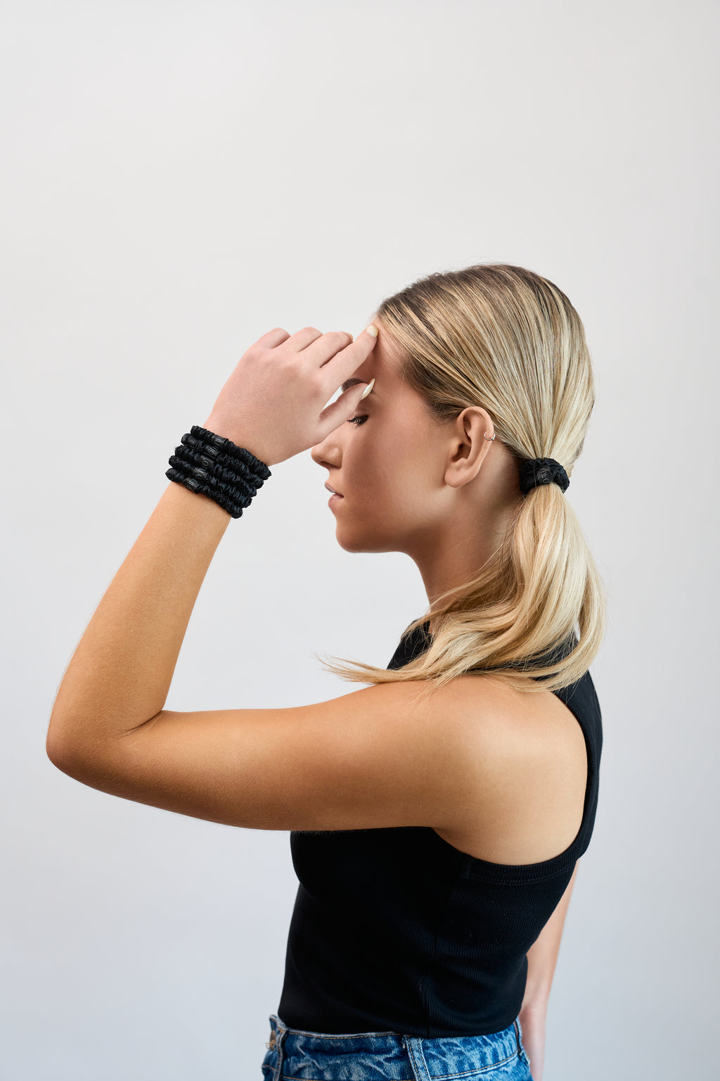 6FiftyTwo | Blackout Slim Silk Scrunchies