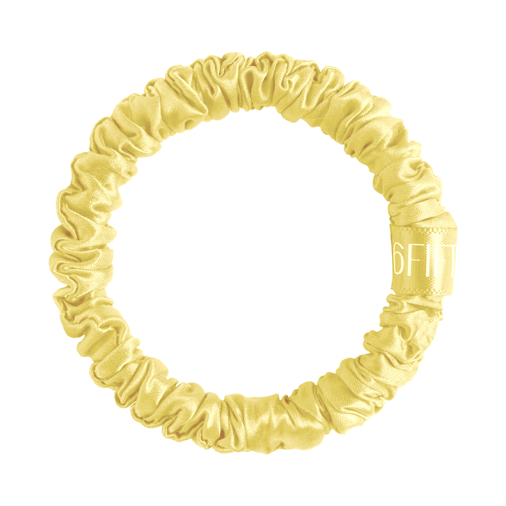 6FiftyTwo | Butter Yellow Slim Silk Scrunchies