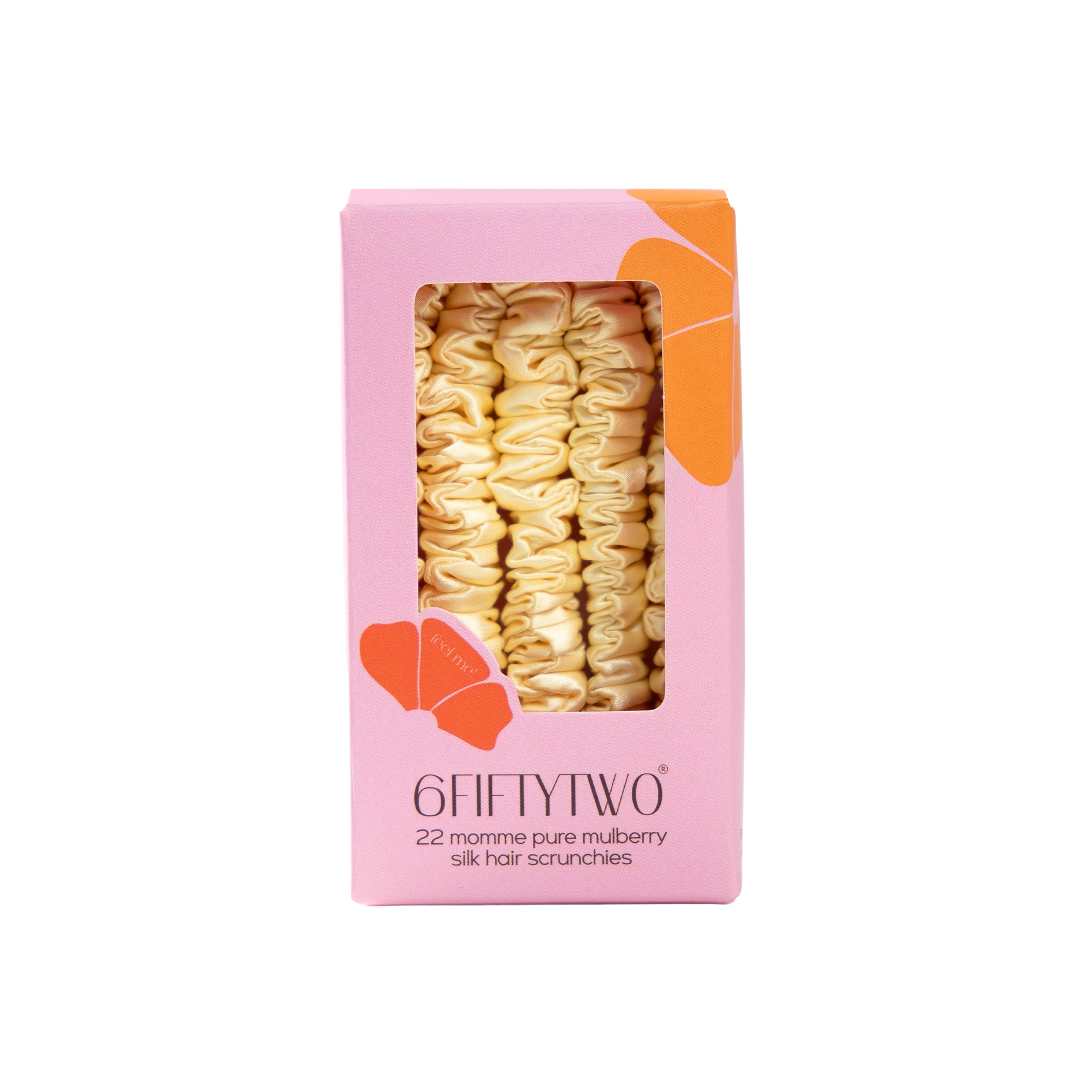 6FiftyTwo | Butter Yellow Slim Silk Scrunchies