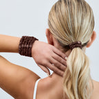 6FiftyTwo | Chocolate Slim Silk Scrunchies