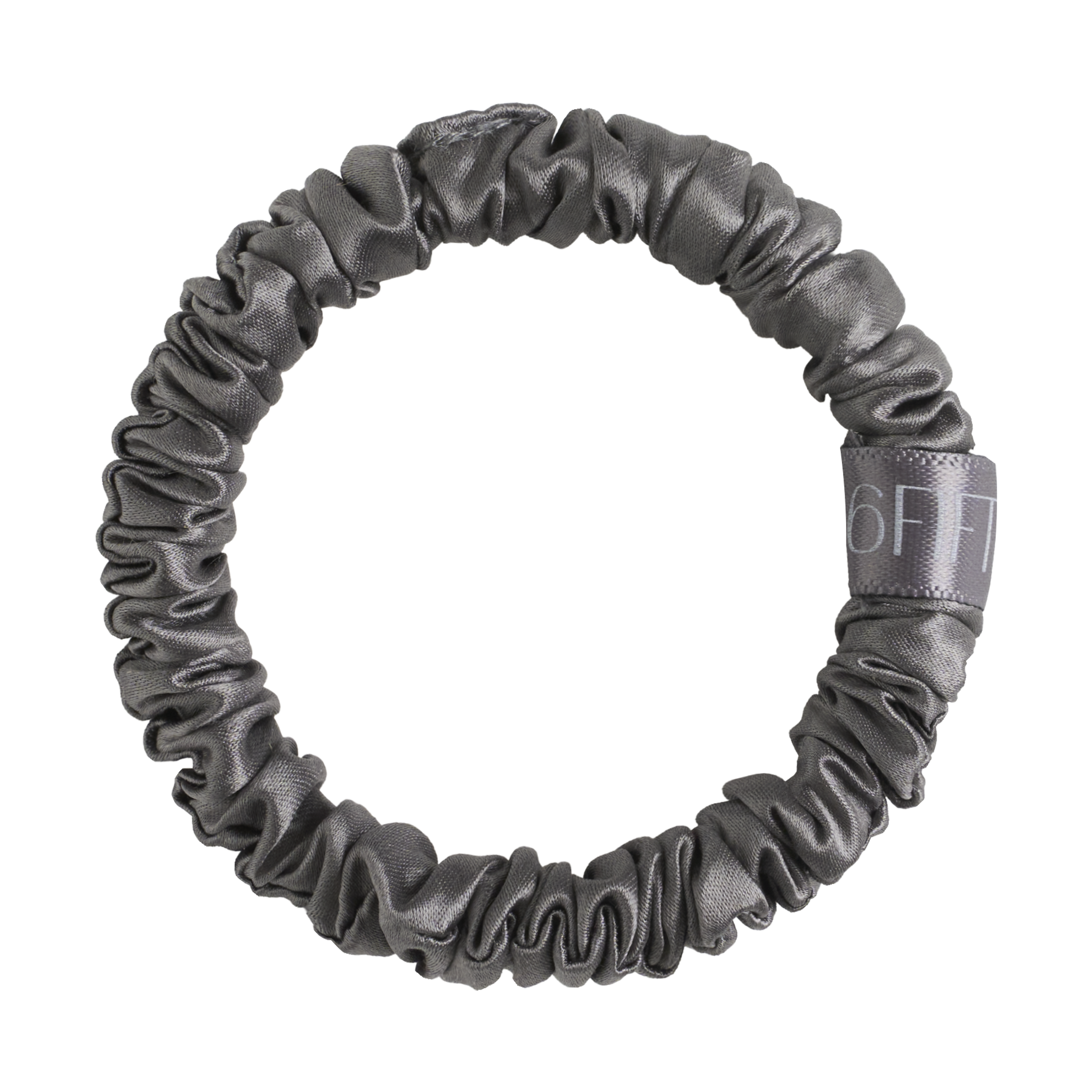 6FiftyTwo | Graphite Slim Silk Scrunchies