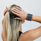6FiftyTwo | Graphite Slim Silk Scrunchies