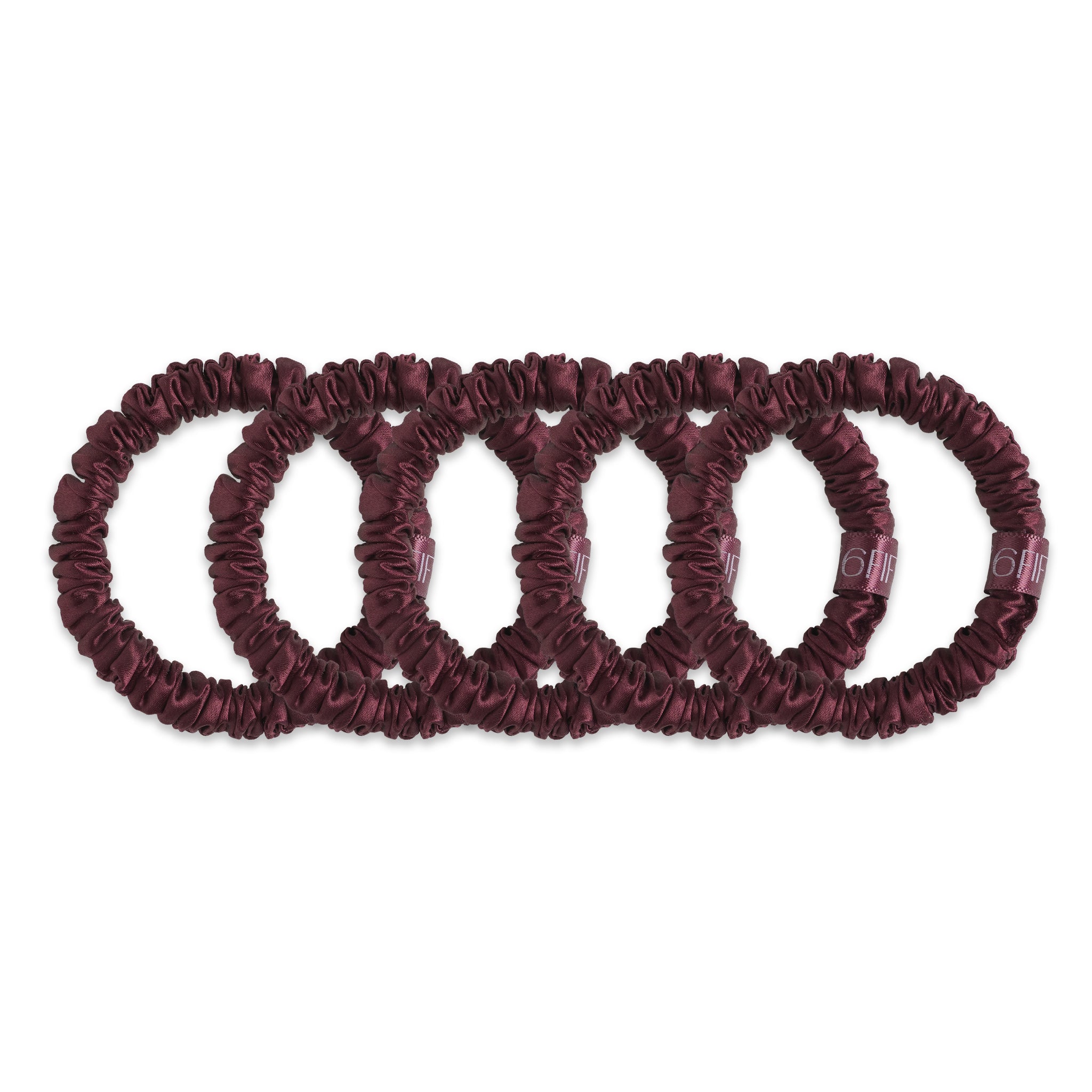 6FiftyTwo | Merlot Slim Silk Scrunchies