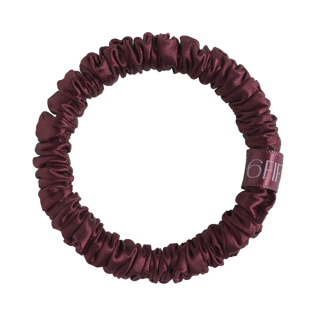 6FiftyTwo | Merlot Slim Silk Scrunchies