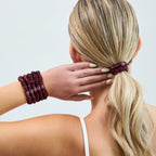 6FiftyTwo | Merlot Slim Silk Scrunchies