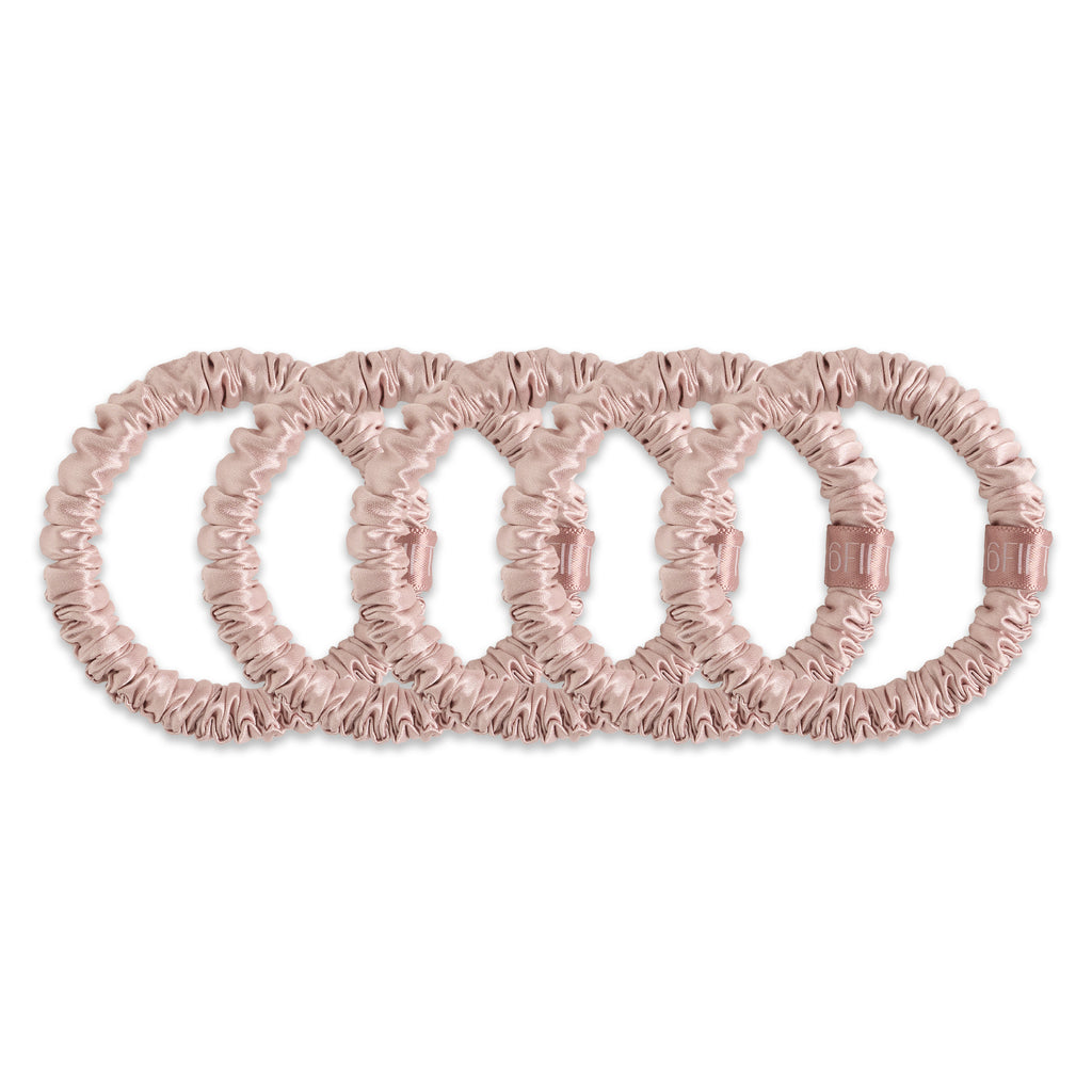 6FiftyTwo | Rosaline Slim Silk Scrunchies