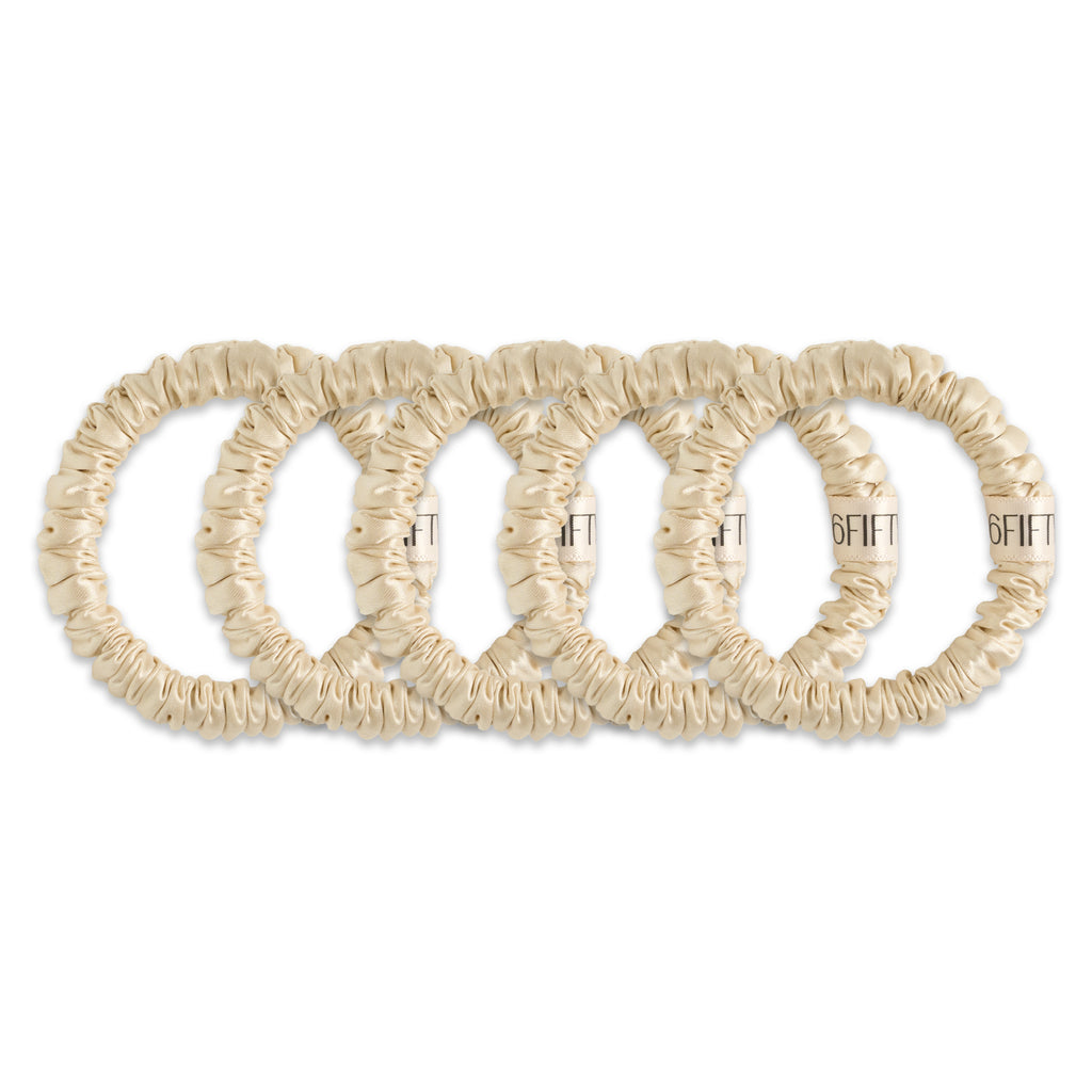 6FiftyTwo | Shortbread Slim Silk Scrunchies