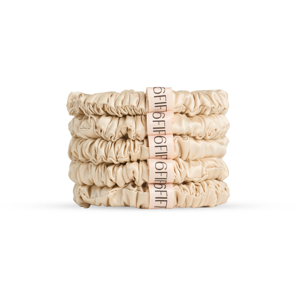 6FiftyTwo | Shortbread Slim Silk Scrunchies