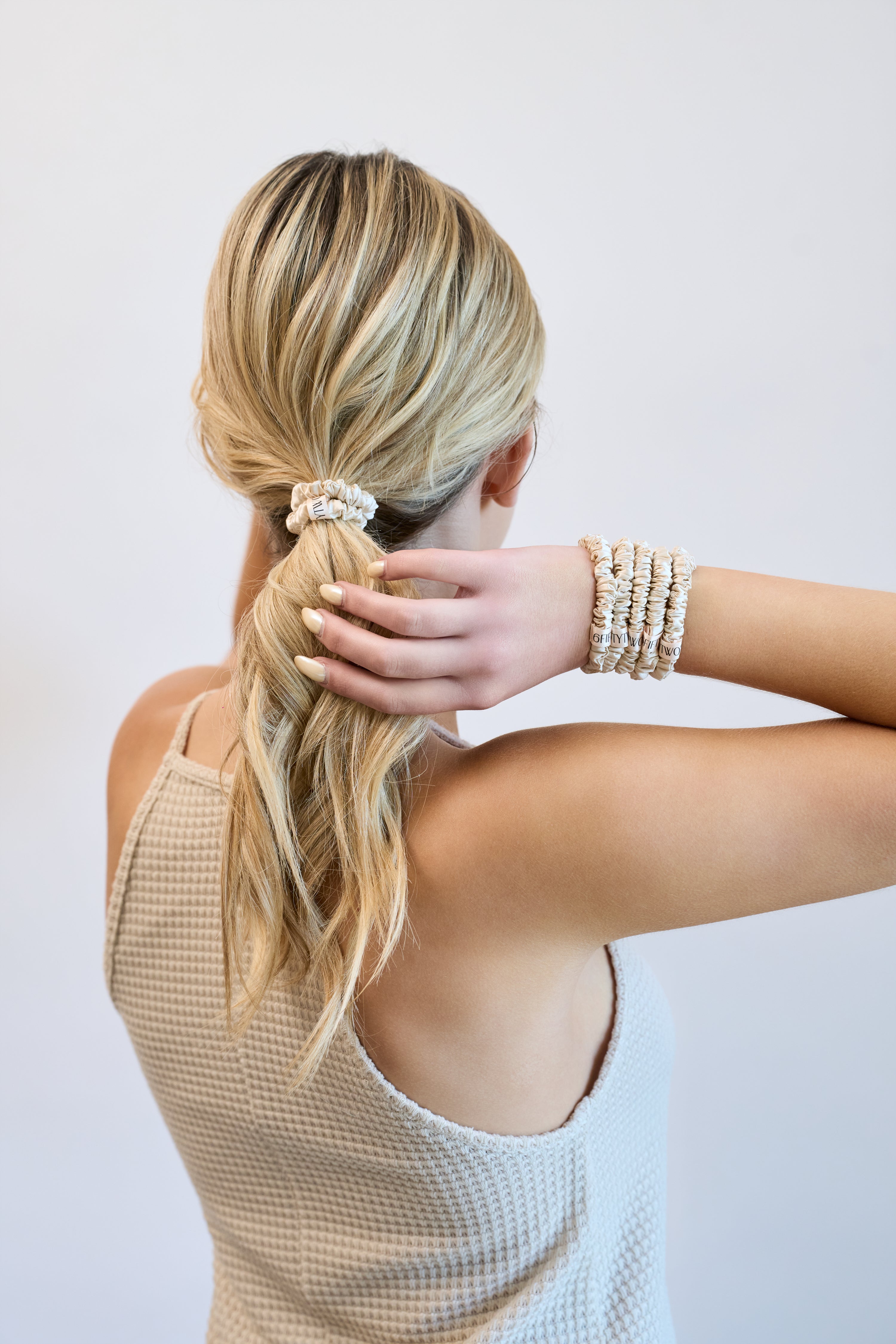 6FiftyTwo | Shortbread Slim Silk Scrunchies