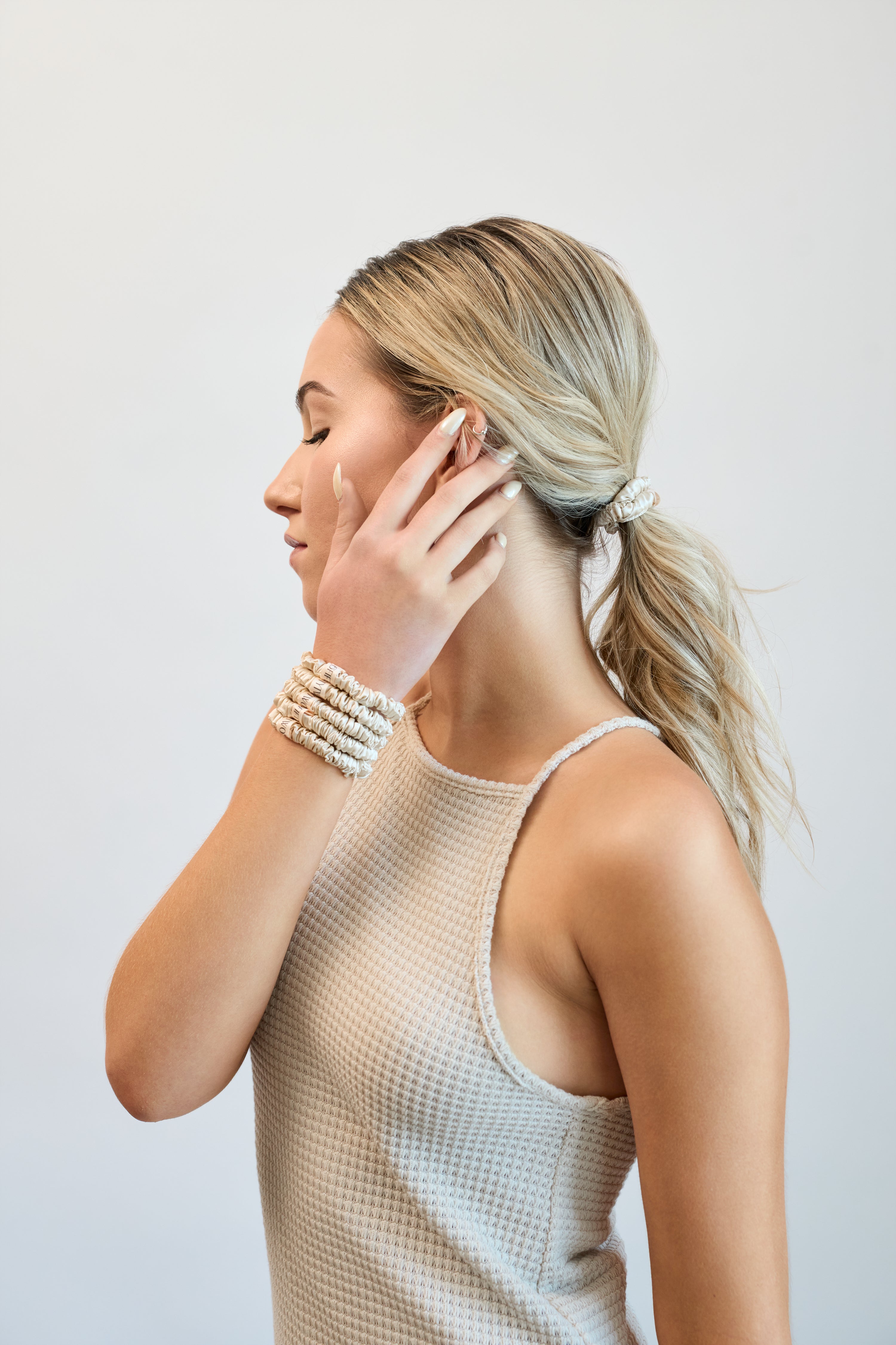 6FiftyTwo | Shortbread Slim Silk Scrunchies