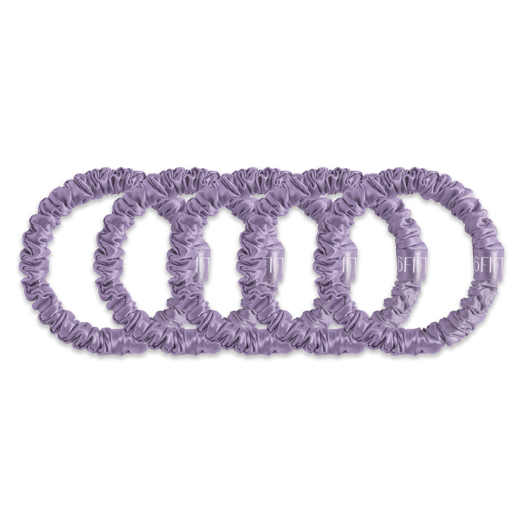 6FiftyTwo | Wisteria Slim Silk Scrunchies