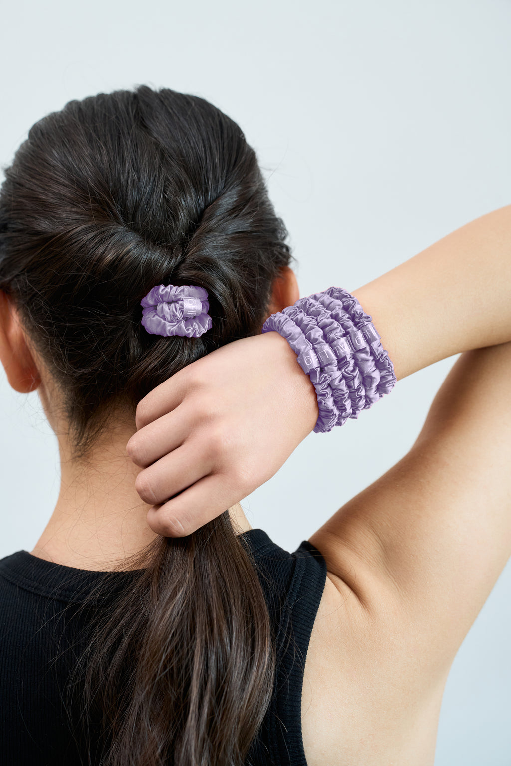 6FiftyTwo | Wisteria Slim Silk Scrunchies