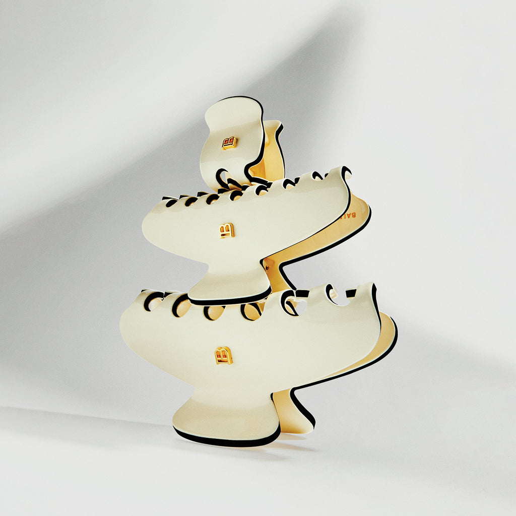 Balmain | Pince a Cheveux Large White/Black