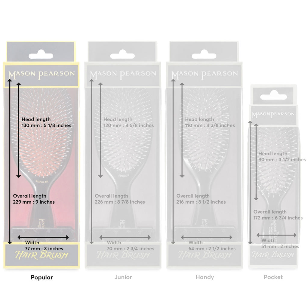 Mason Pearson | Popular Bristle & Nylon Hairbrush Dark Ruby