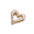 Last True Angel | Heart Silhouette Claw Clip in Pink & Gold 150P