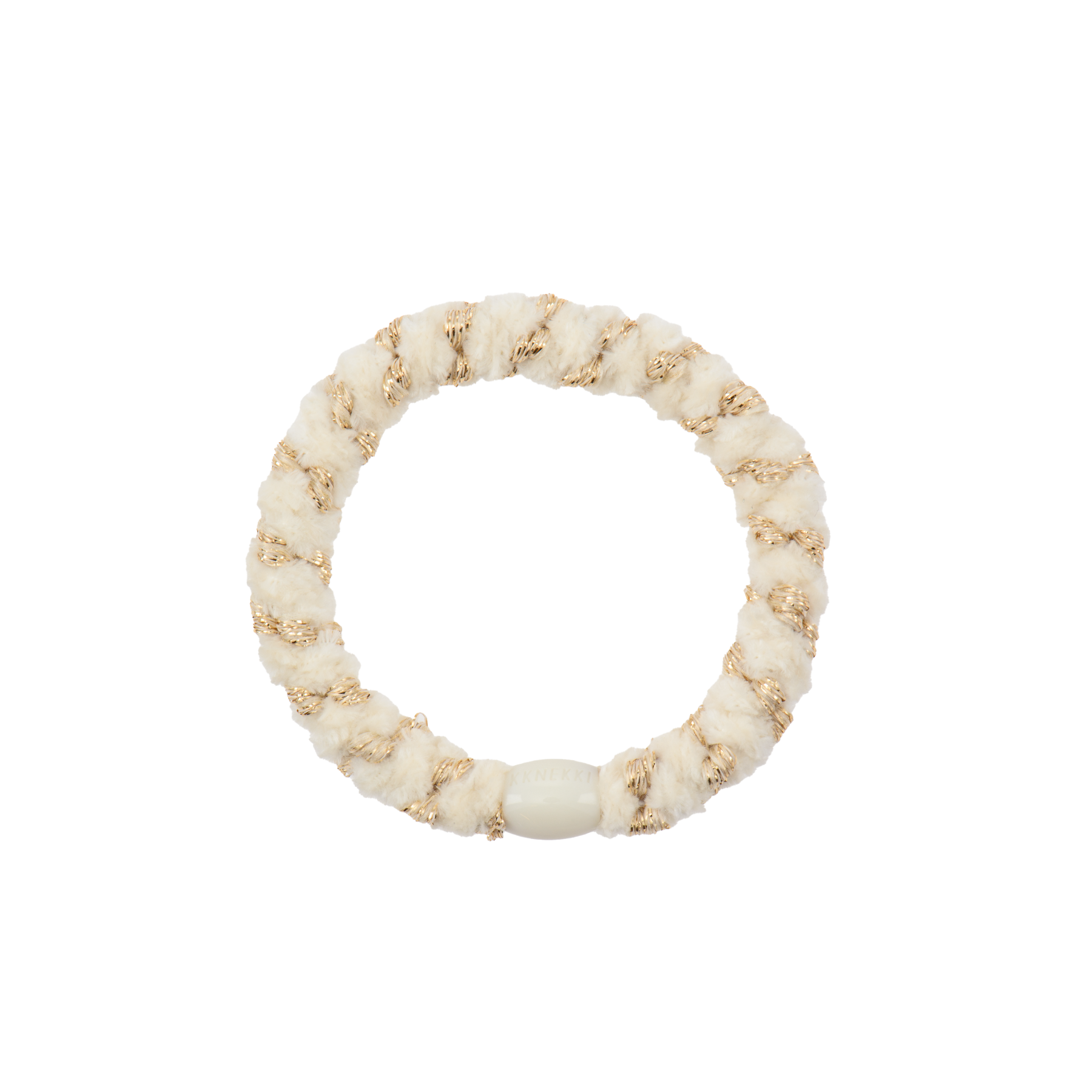 Kknekki Hair Tie | Velvet Stripe Ivory 5358