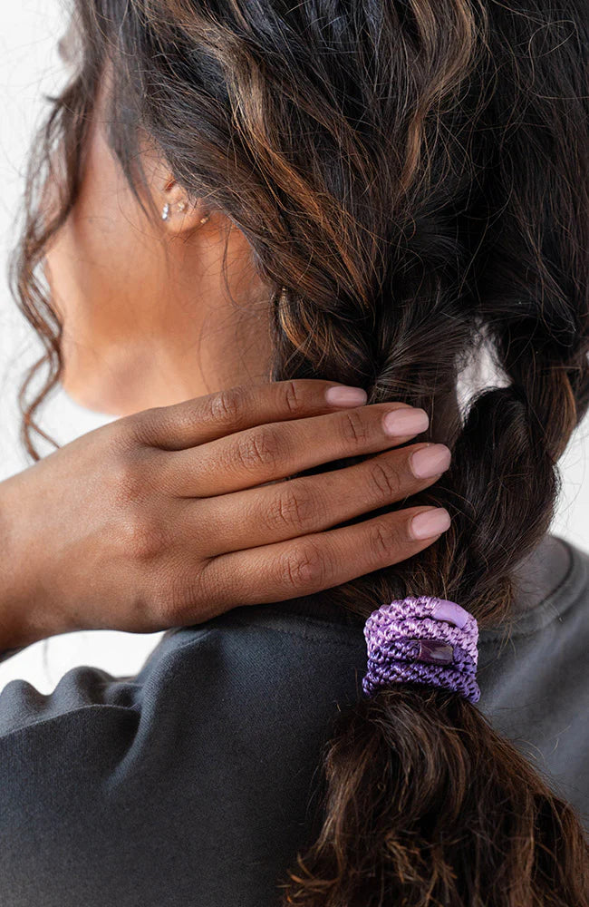 L. Erickson® Grab & Go Ponytail Hair Ties Purple Daze