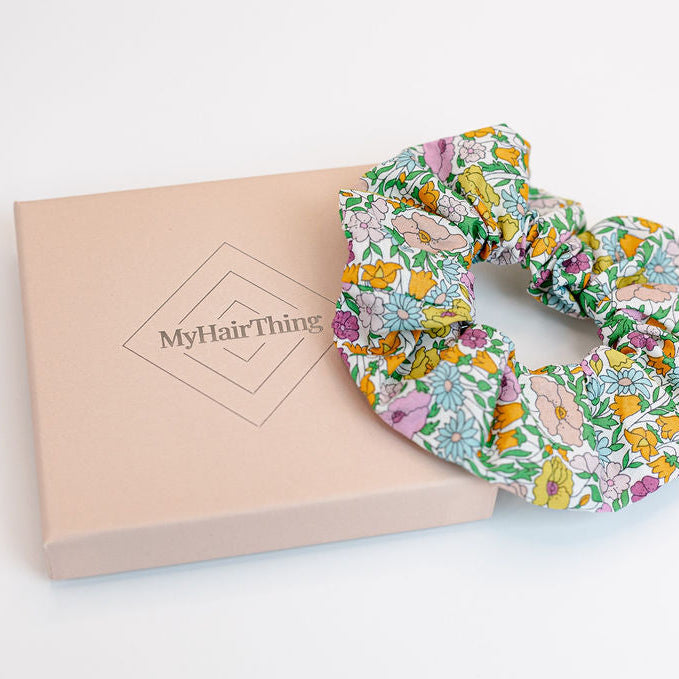 Made With Liberty of London Fabric | Edenham B40 Teal Scrunchie