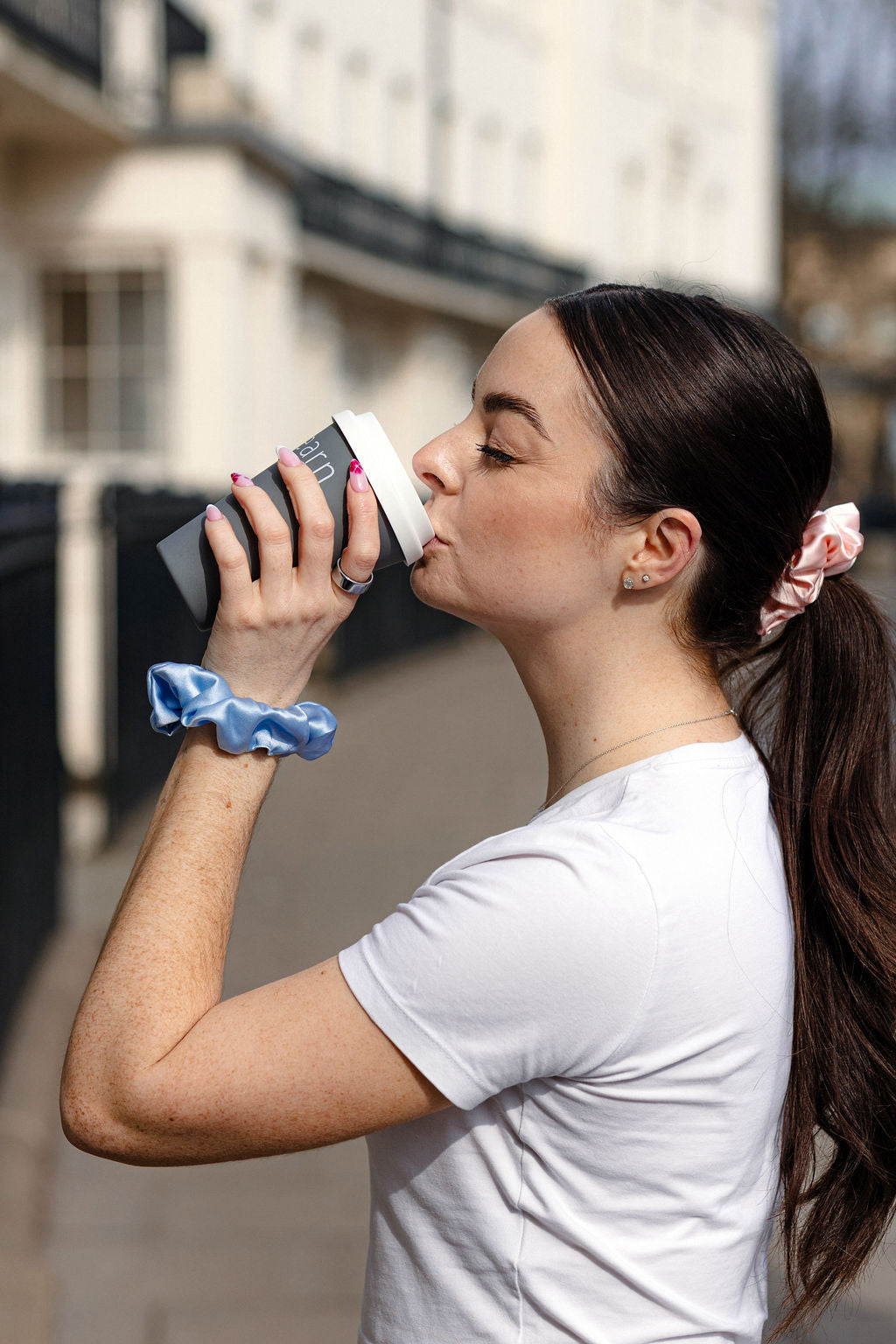 MyHairThing | Mulberry Silk Scrunchie – Pale Blue