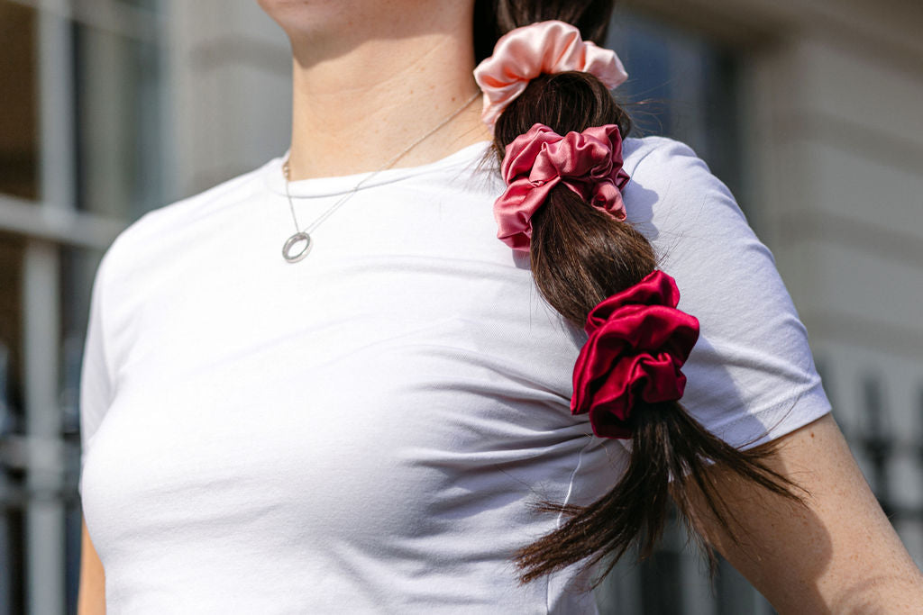 MyHairThing | Mulberry Silk Scrunchie – Burgundy