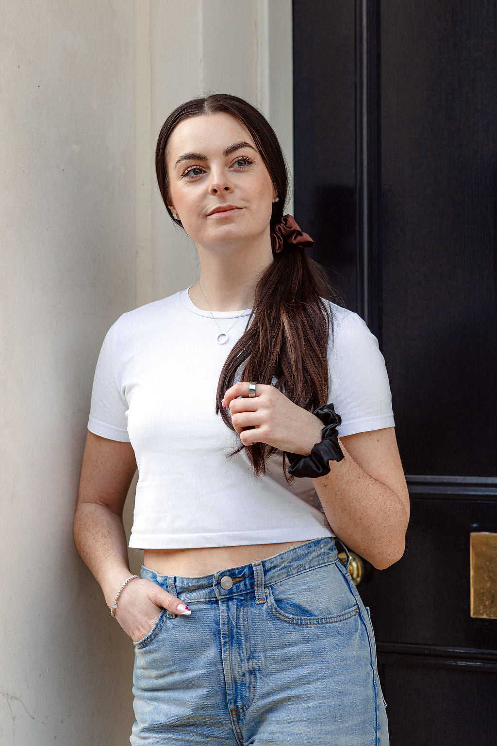 MyHairThing | Mulberry Silk Scrunchie – Espresso