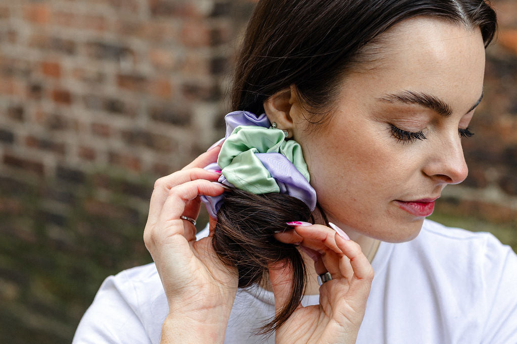 MyHairThing | Mulberry Silk Scrunchie – Lilac