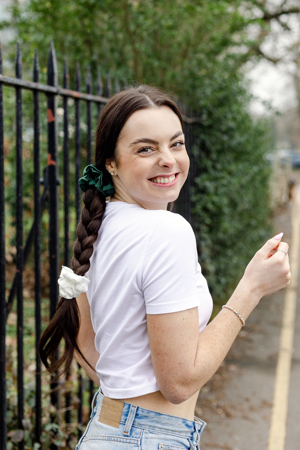 MyHairThing | Mulberry Silk Scrunchie – Emerald