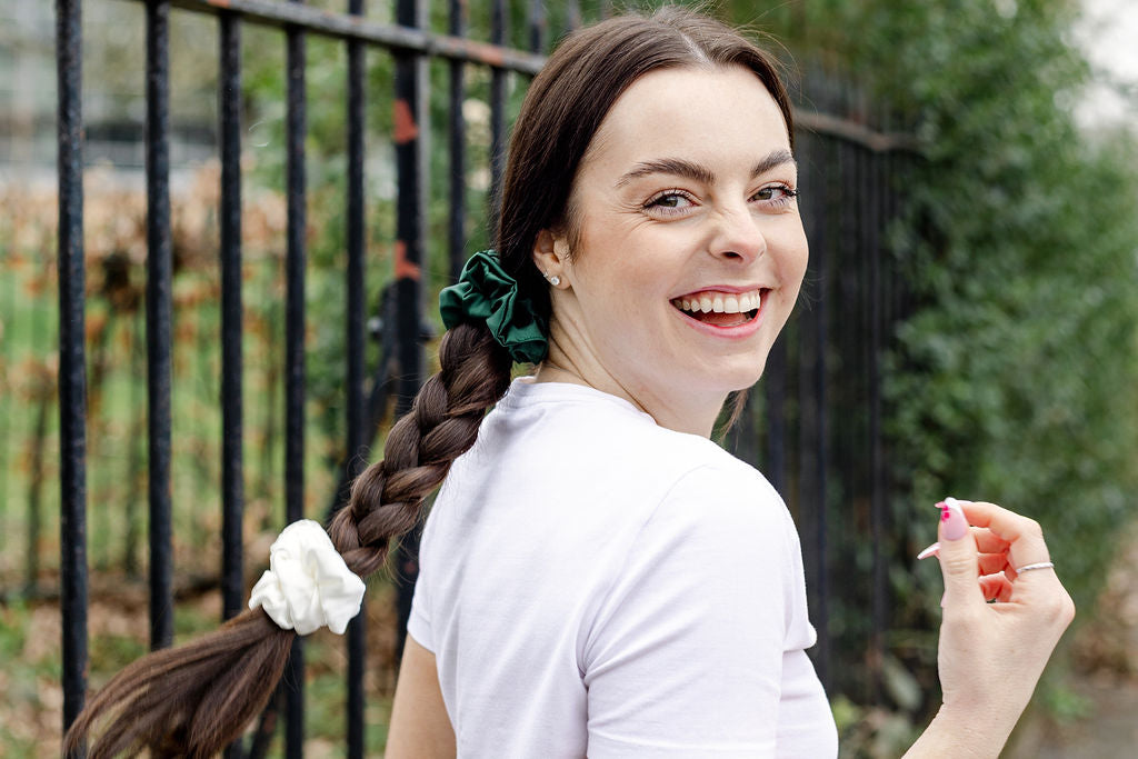 MyHairThing | Mulberry Silk Scrunchie – Ivory