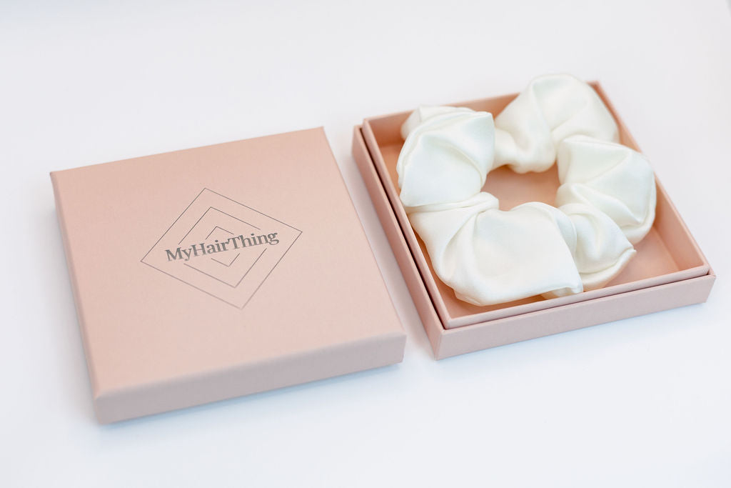 MyHairThing | Mulberry Silk Scrunchie – Rose Petal