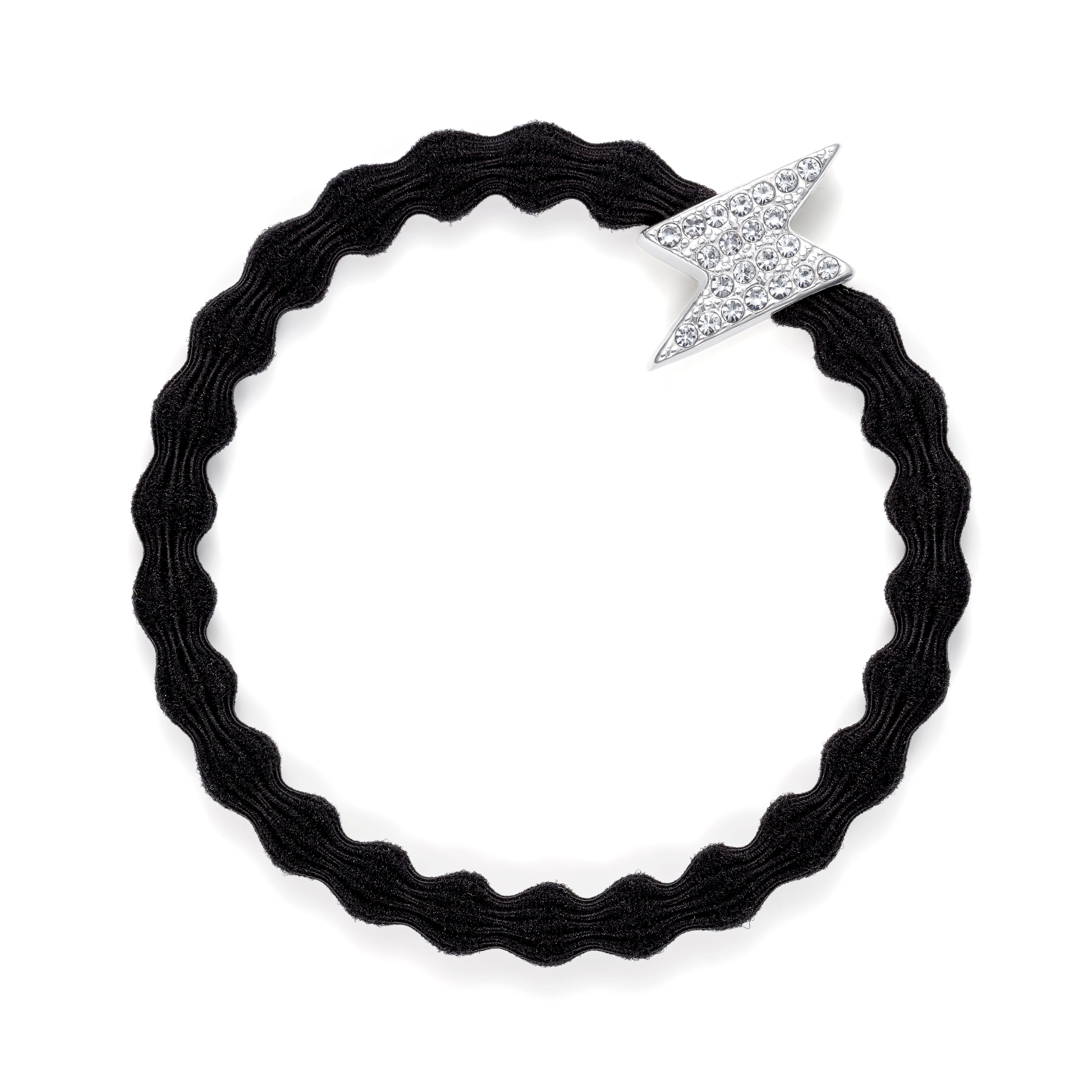 byEloise | Silver Diamente Bolt Black - Single 046