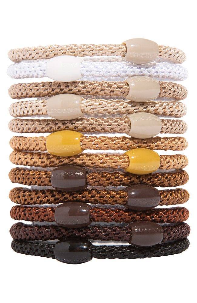 L. Erickson® Narrow Grab & Go Ponytail Hair Ties Camelback