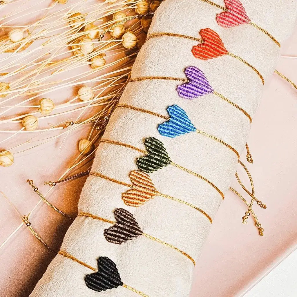 Ibiza Boutique | Dark green heart bracelet