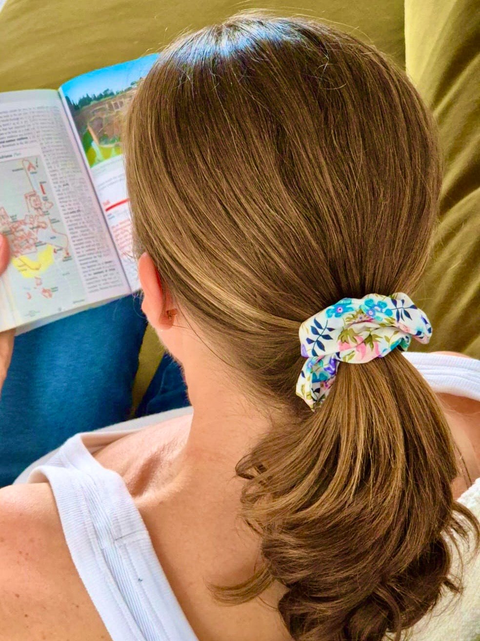 Made With Liberty of London Fabric | Edenham B40 Teal Scrunchie