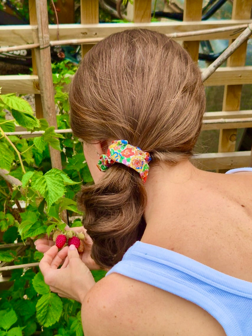 Made With Liberty of London Fabric | Edenham B40 Teal Scrunchie