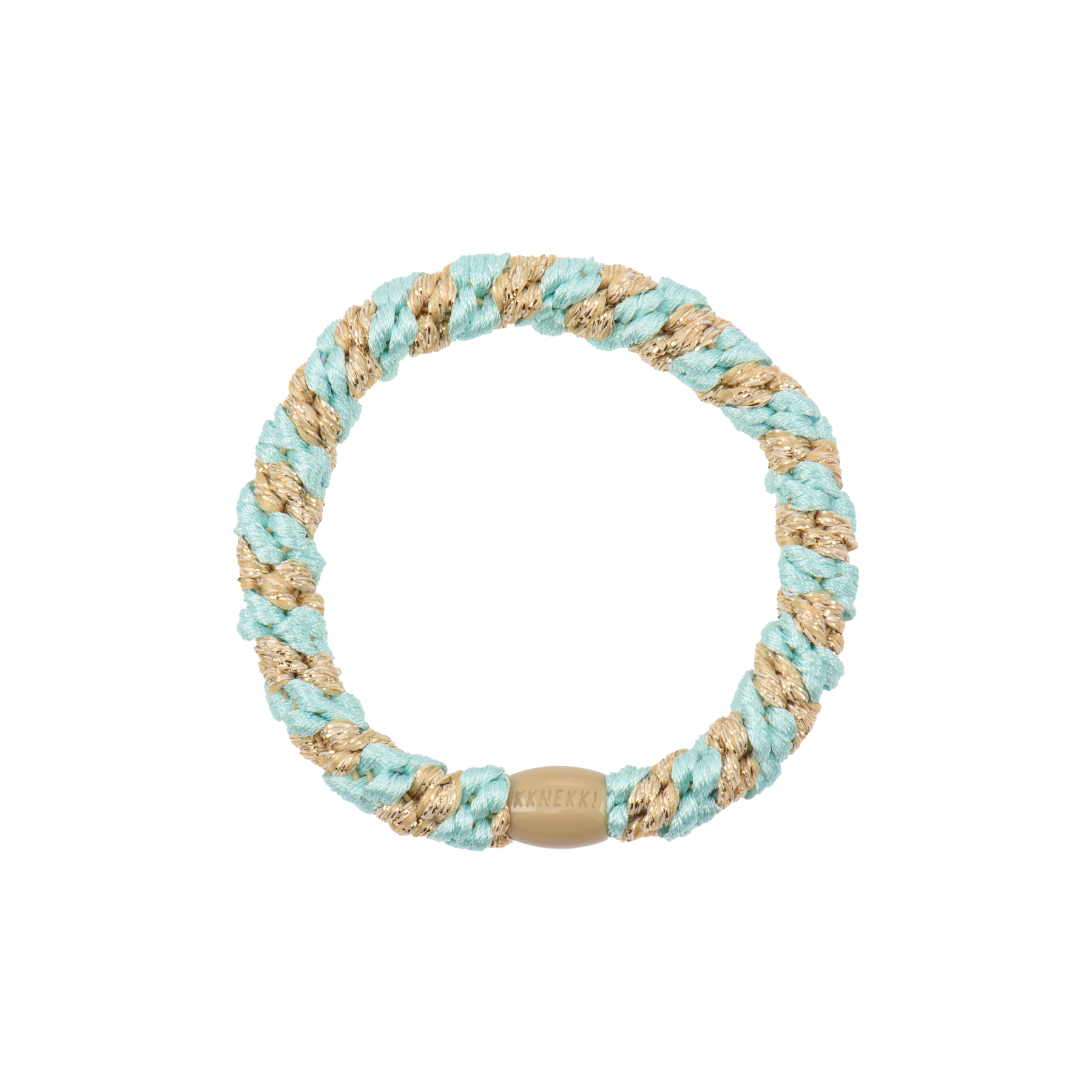 Kknekki Hair Tie | Peppermint beige glitter stripe 5343