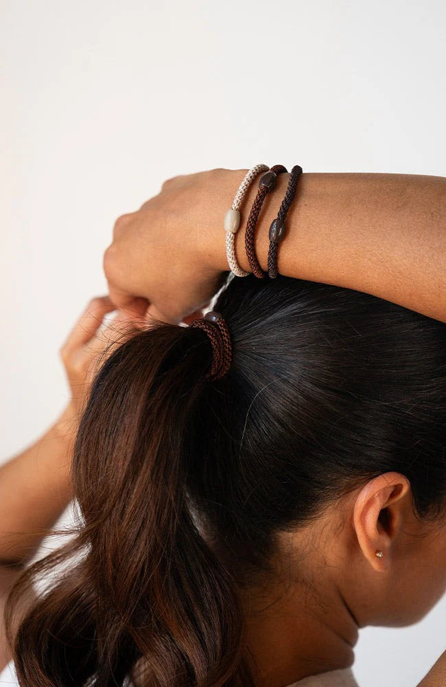 L. Erickson® Narrow Grab & Go Ponytail Hair Ties Cadet