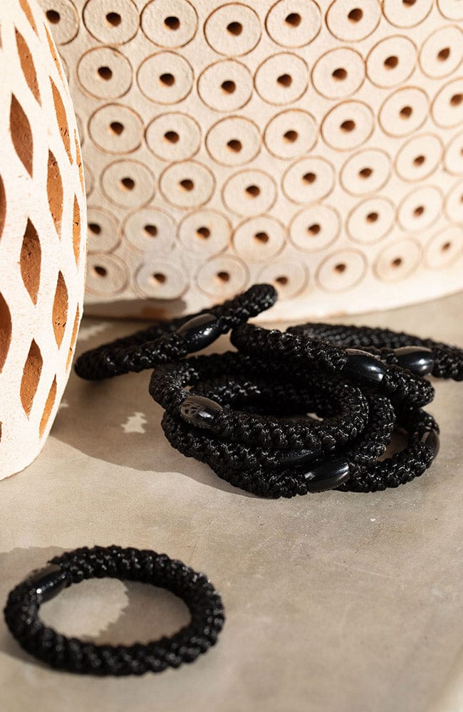 L. Erickson® Grab & Go Ponytail Hair Ties Black